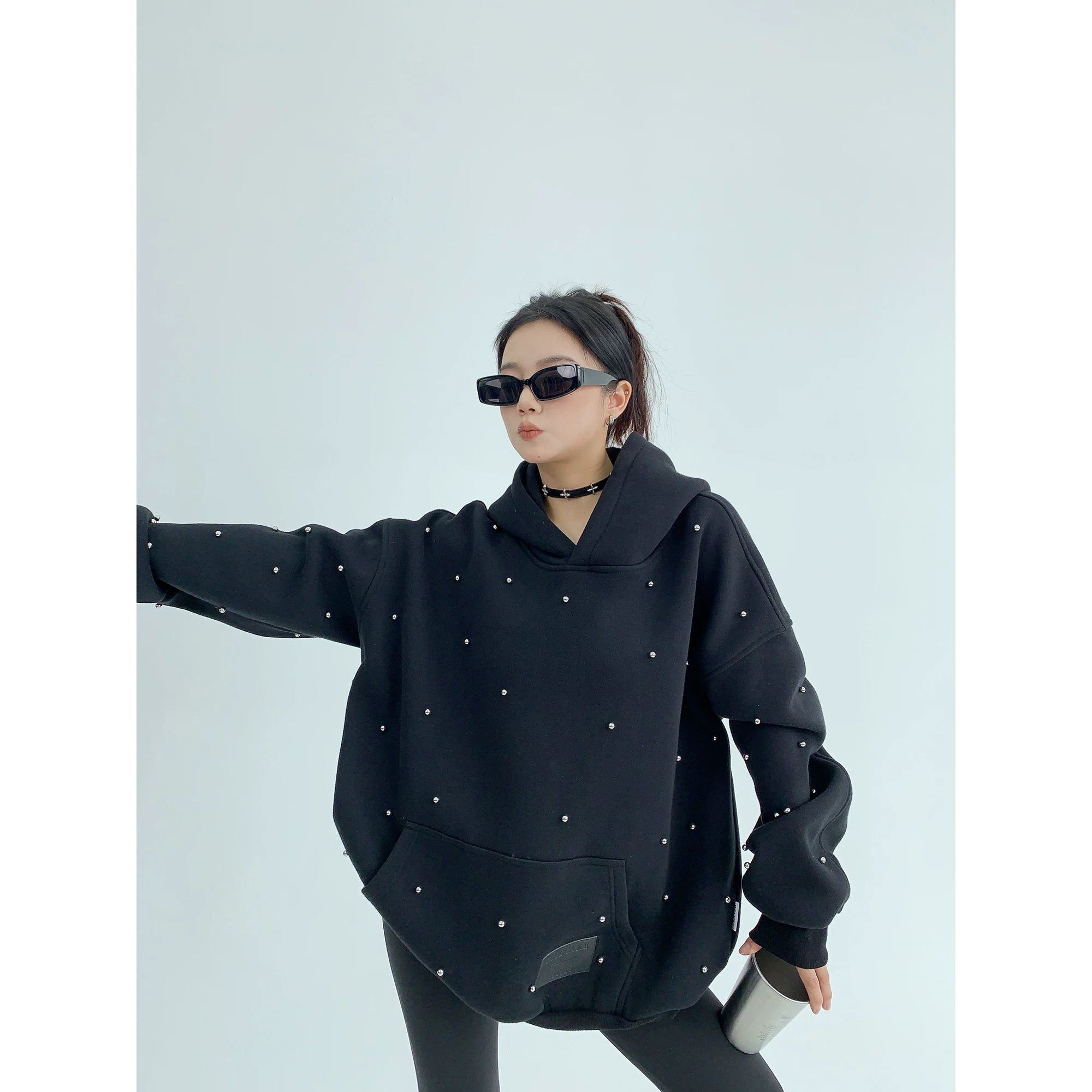 Starlit Pearl Oversize Hoodie