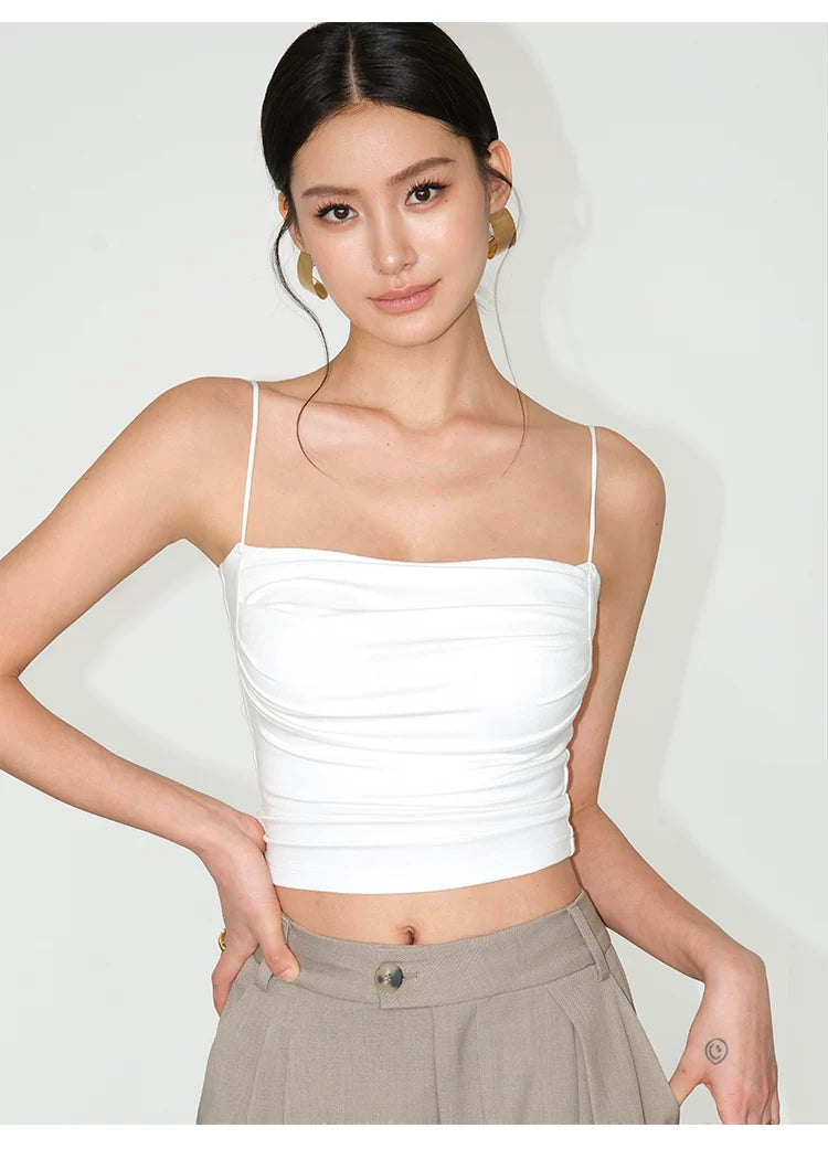 Tidal Drape Ruched Cami Crop