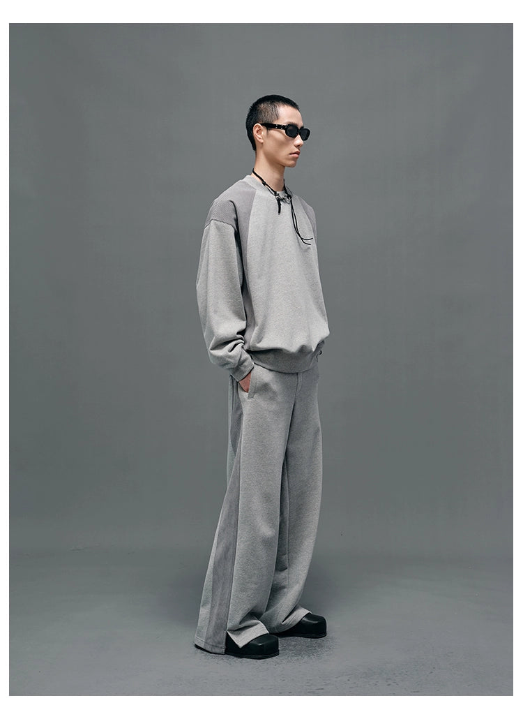 Panel Structural Sweatshirt & Athletic Pants Set