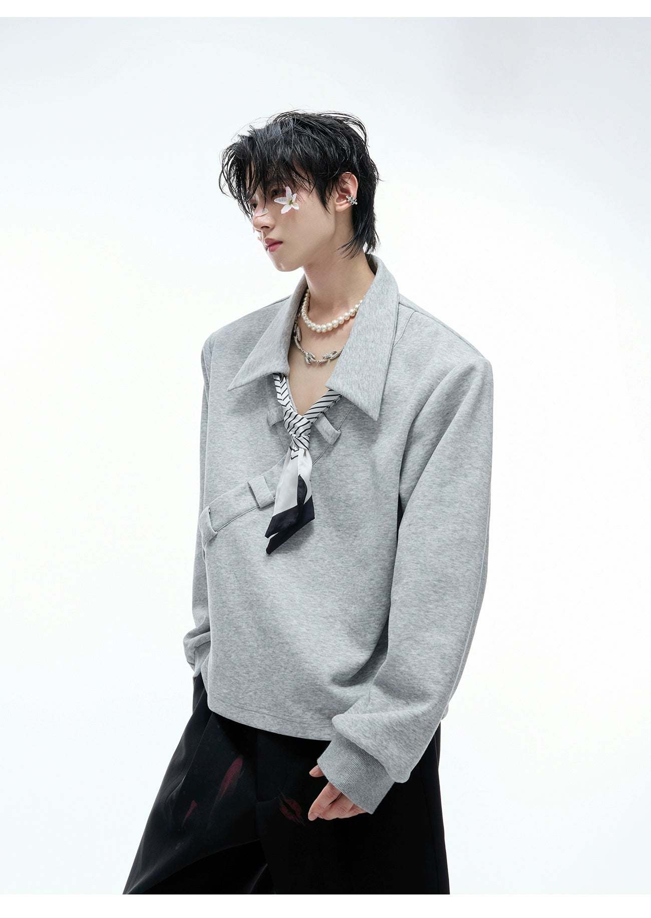 Statement Collar Sweater Shirt