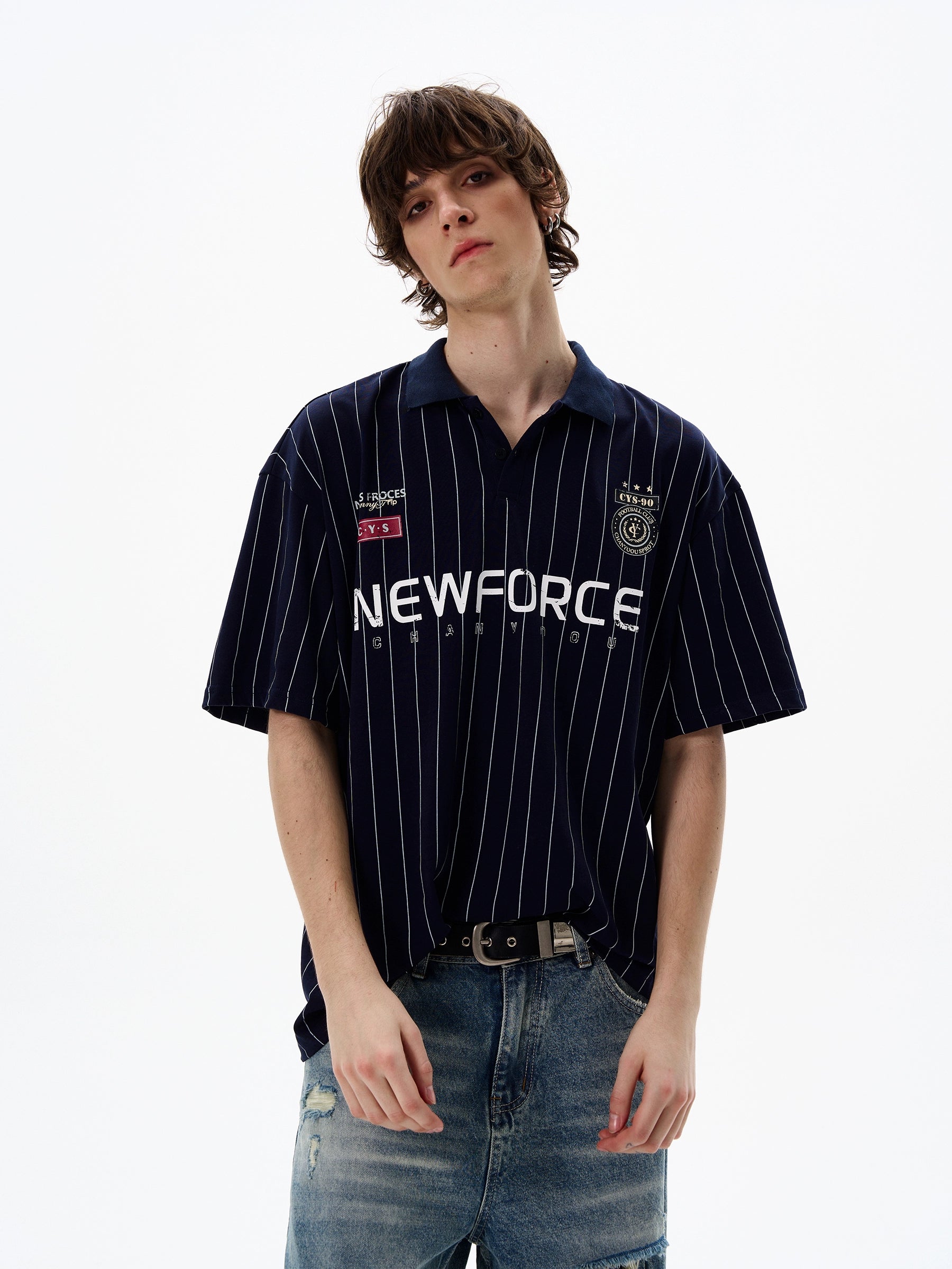 Pinstripe Varsity Energy Polo Shirt