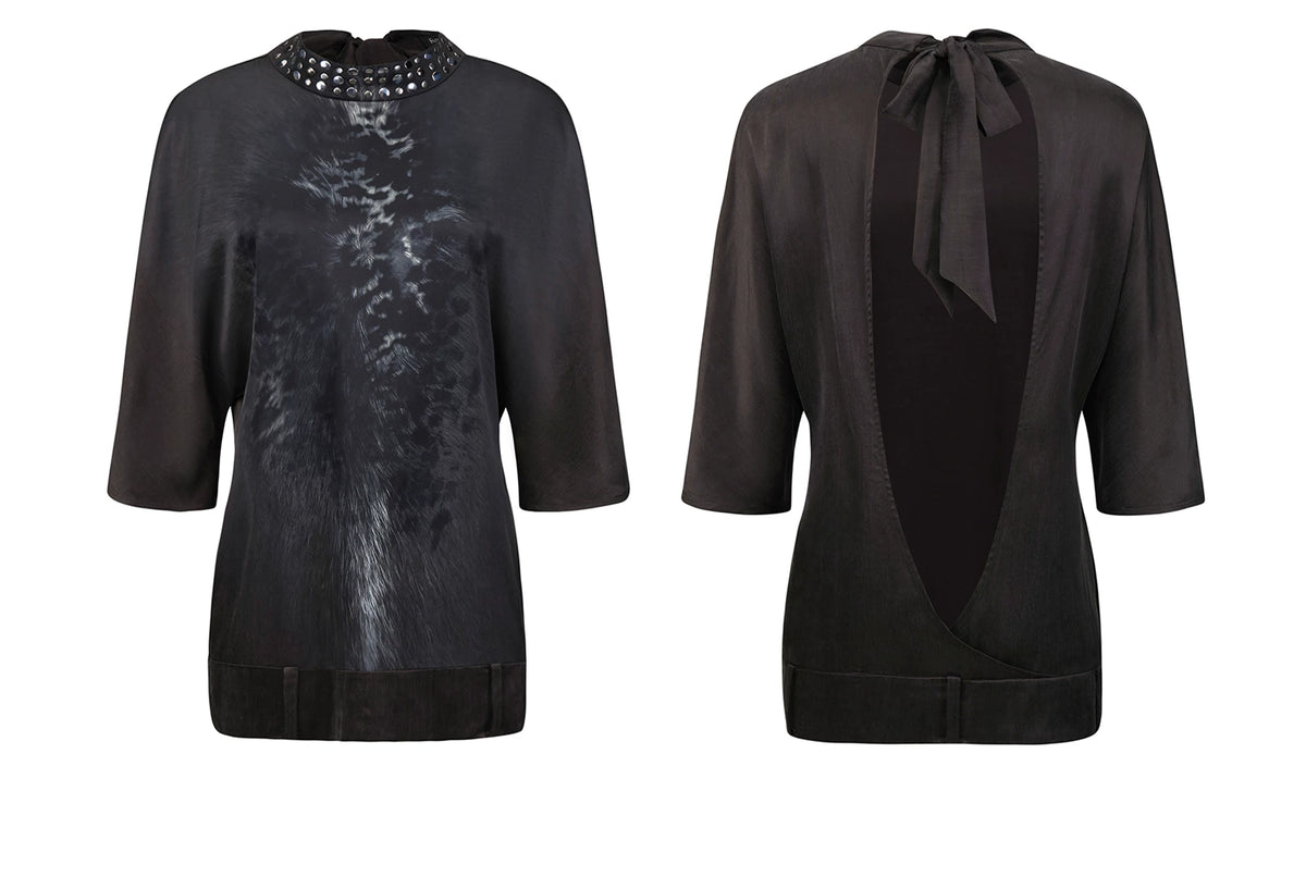 Nocturne Studded Mock Neck Top