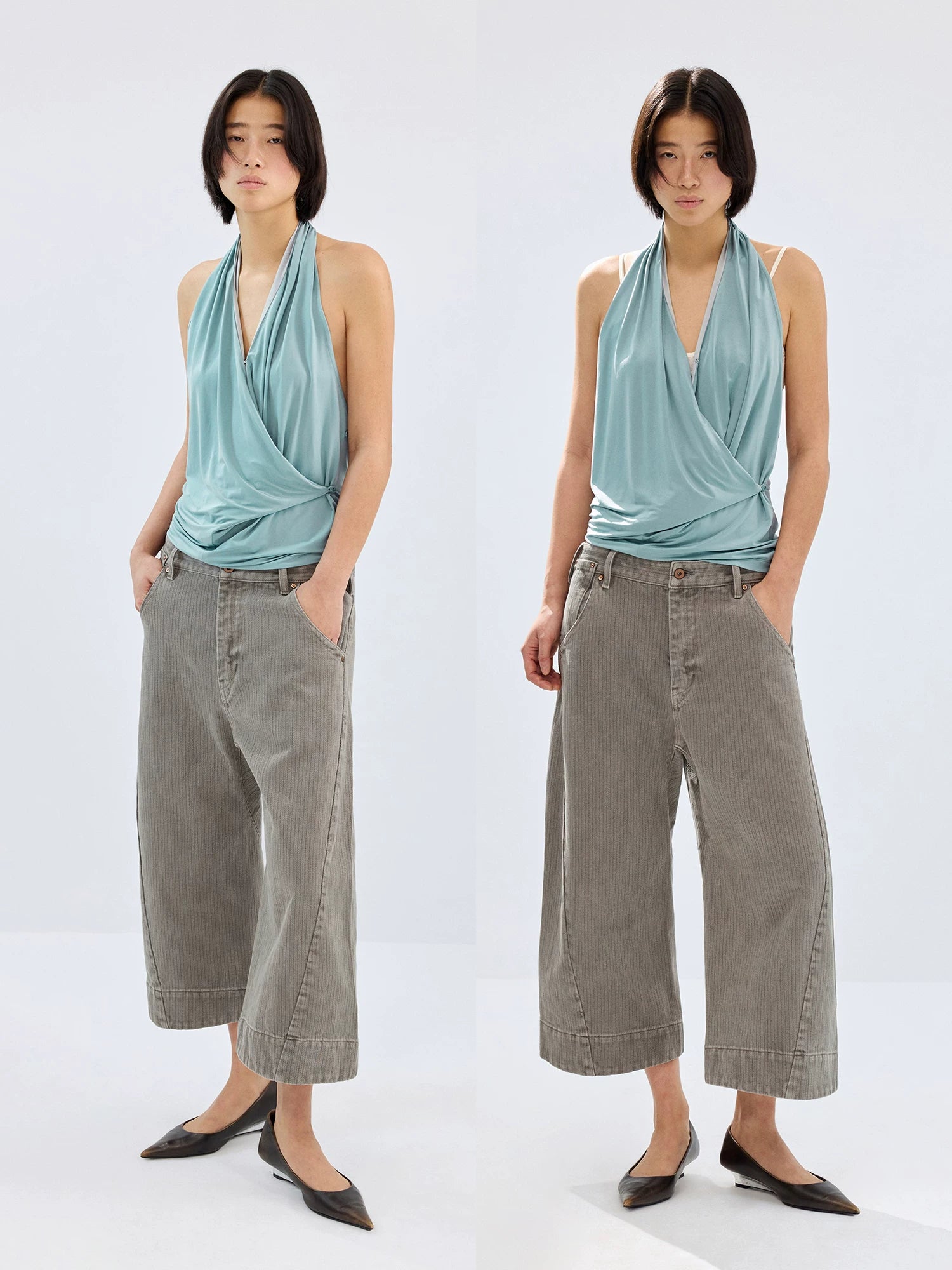 Draped Halter Neck Top