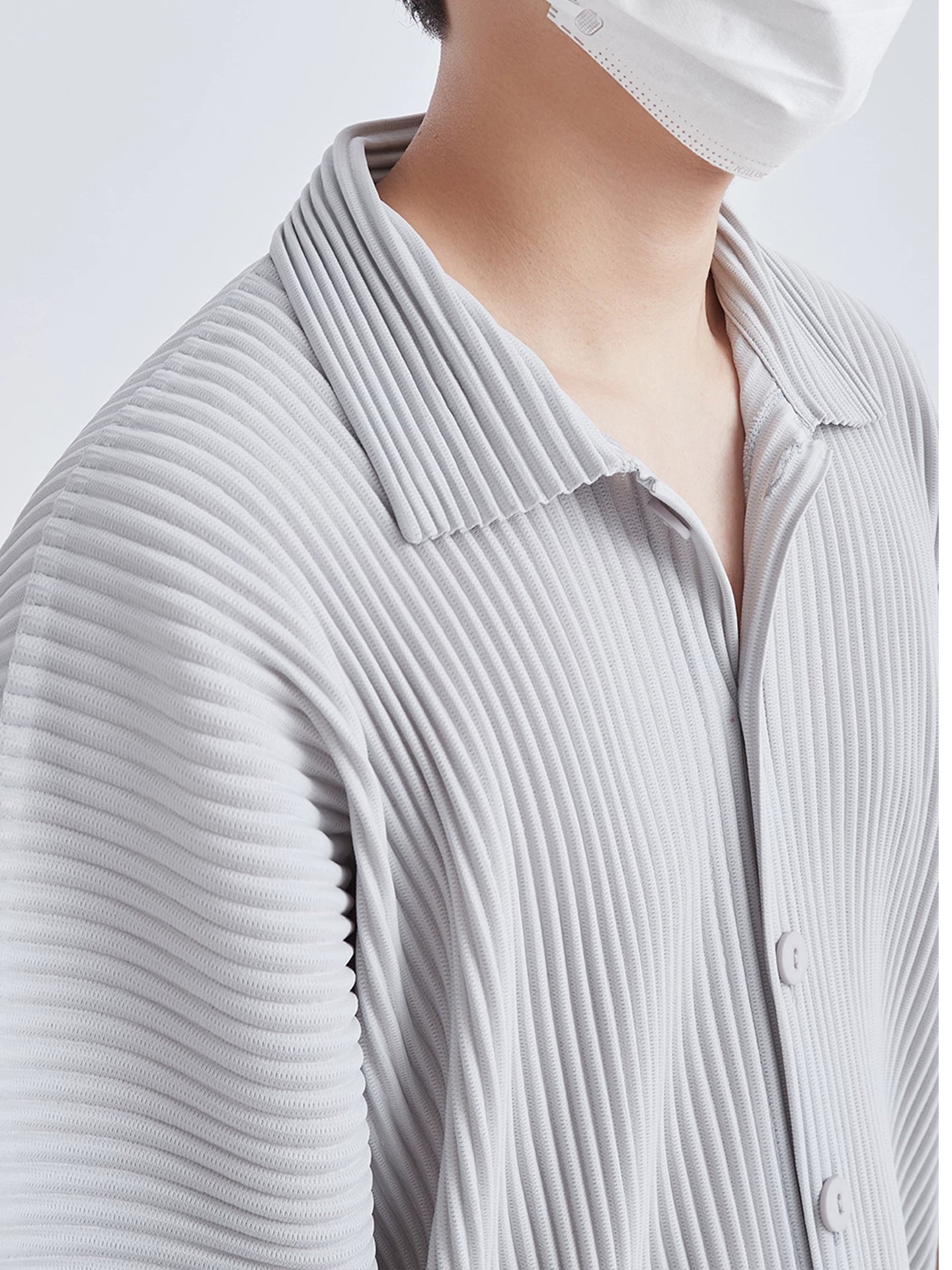Mistfold Pleated Button Shirt