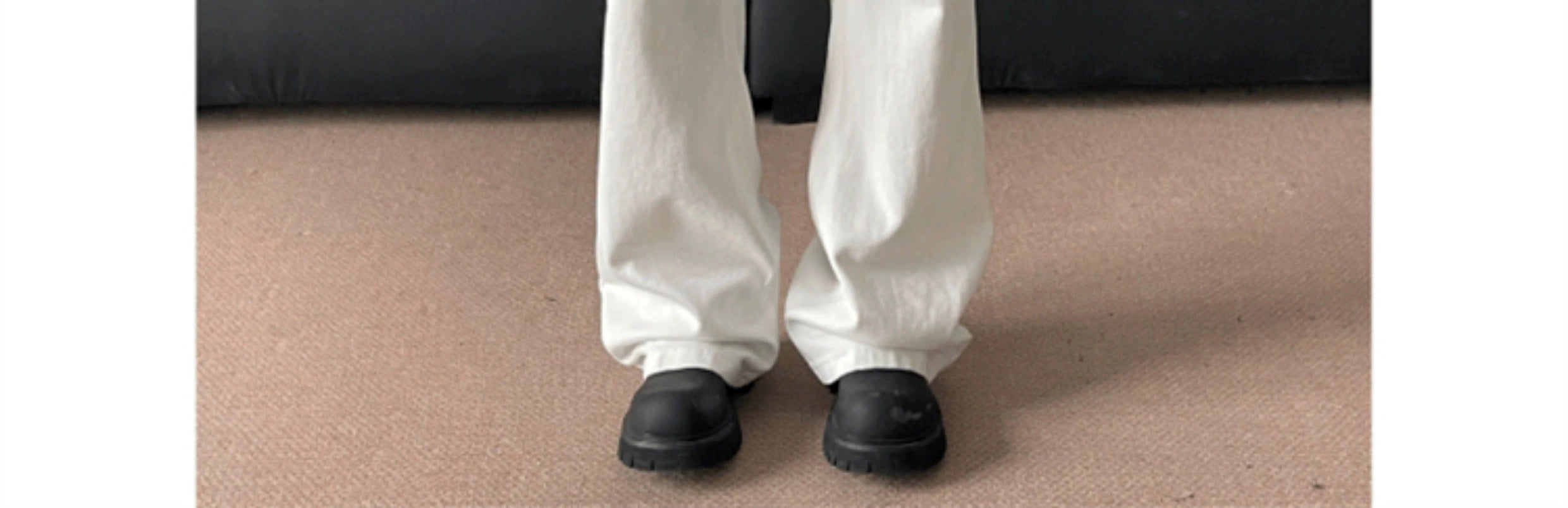 Wide-Leg White Flare Pants