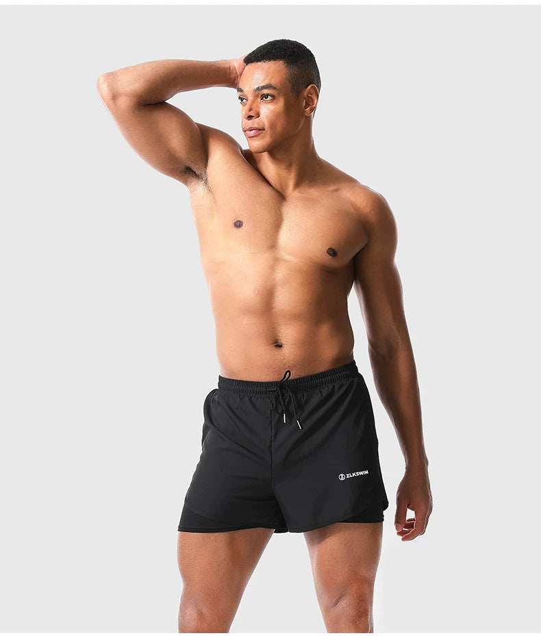 Twin-Layer Rapid-Dry Shield Swim Shorts