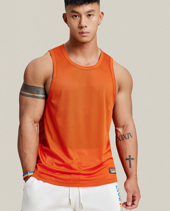 Vibrant Mesh Athletic Tank Top