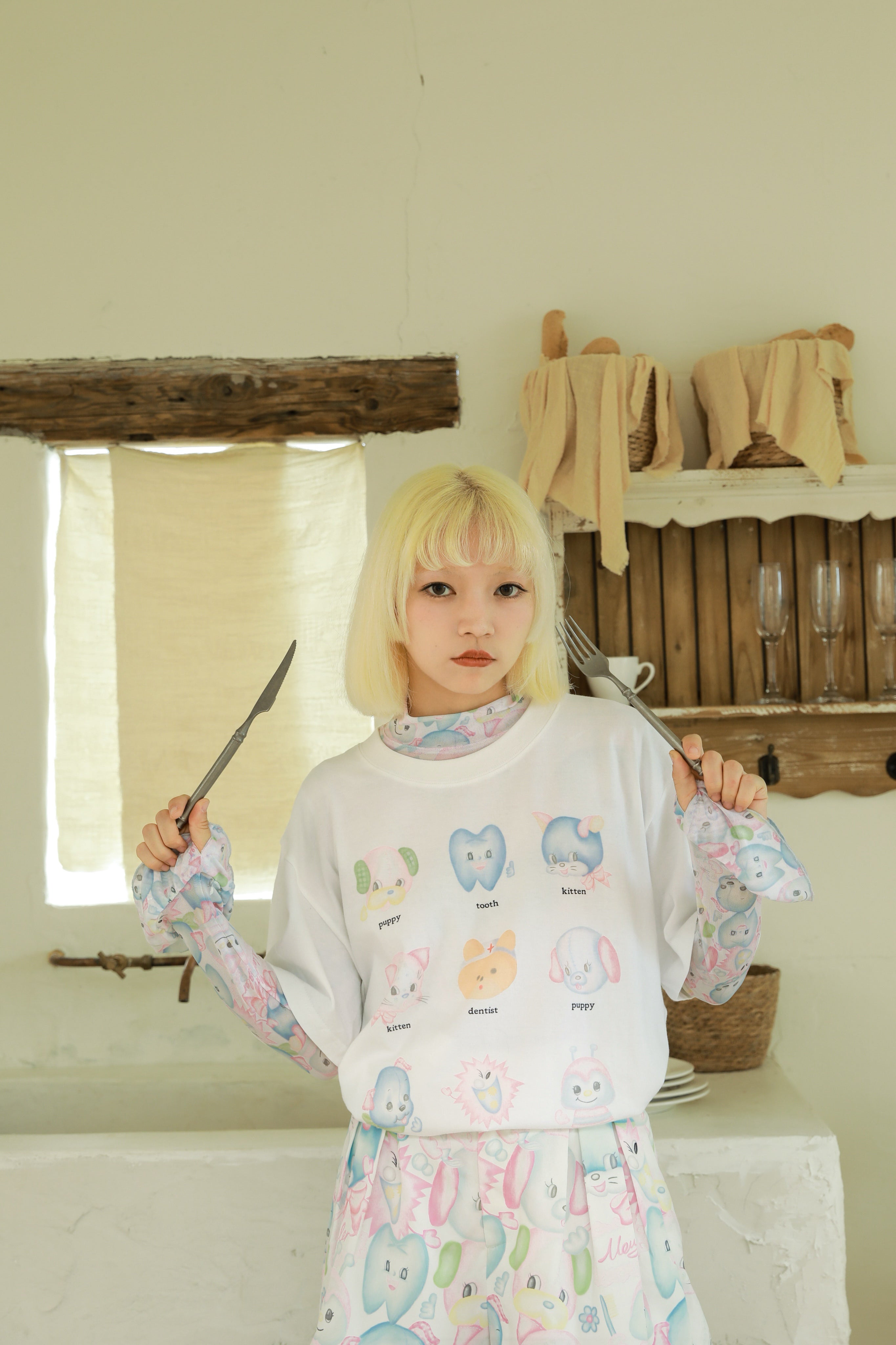 Kawaii Character T-shirt