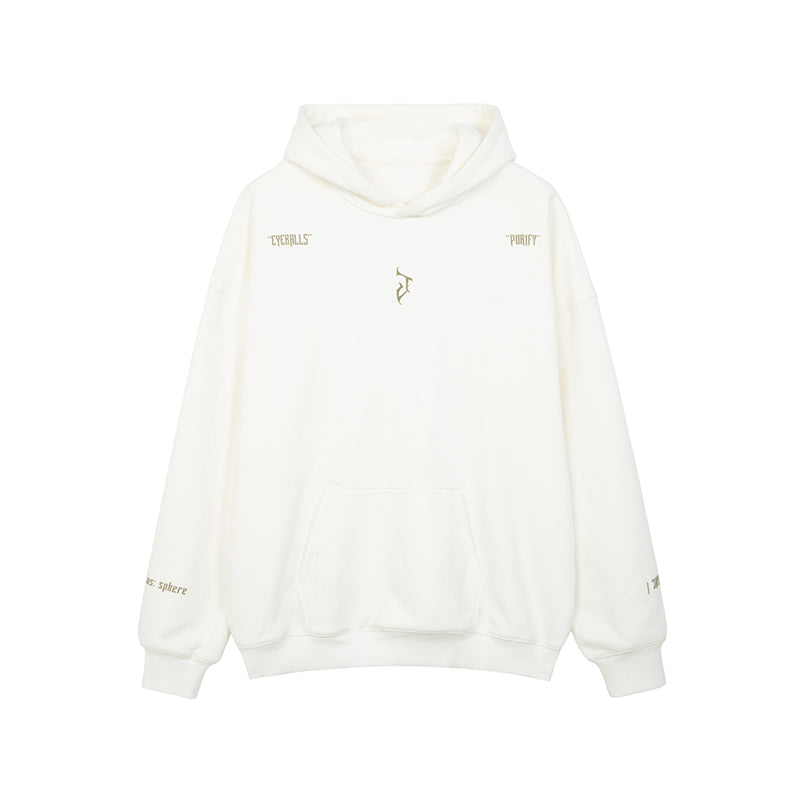 Hoodie with Basic Logo Print - chiclara