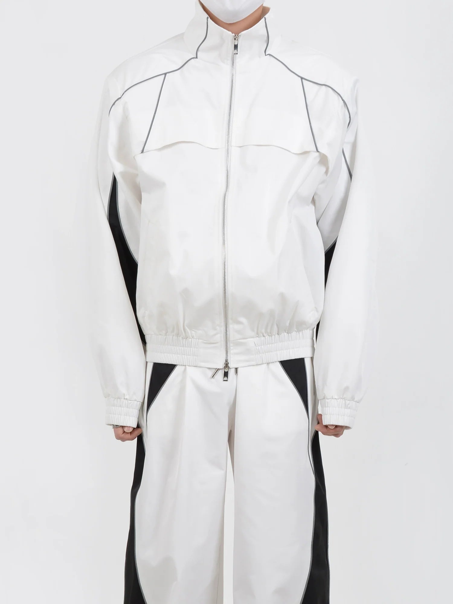 Sporty Jacket and Wide-Leg Track Pants