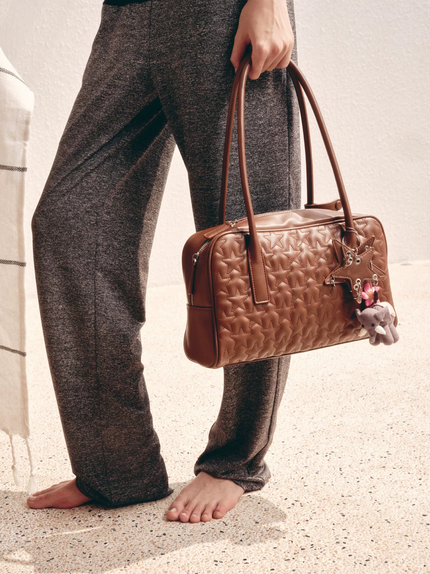Embossed Star Office Briefcase Tote - view 2