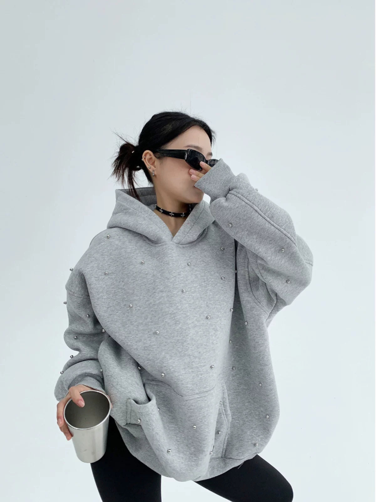 Starlit Pearl Oversize Hoodie