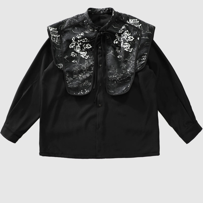 Embroidered Cape Shirt