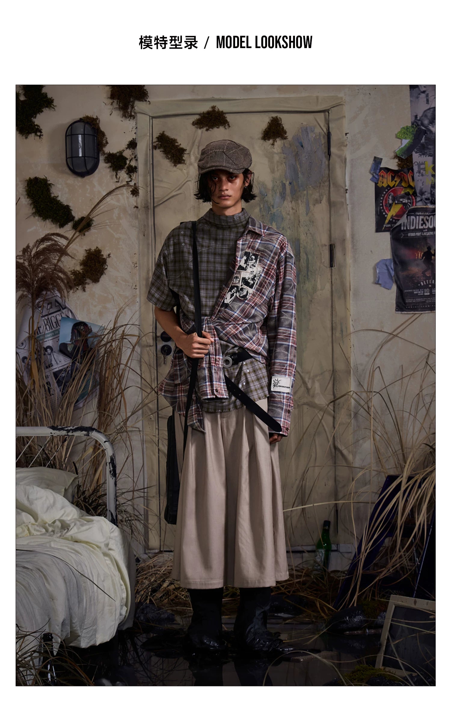 Language Blade Pleated Cropped Trousers - styled room view