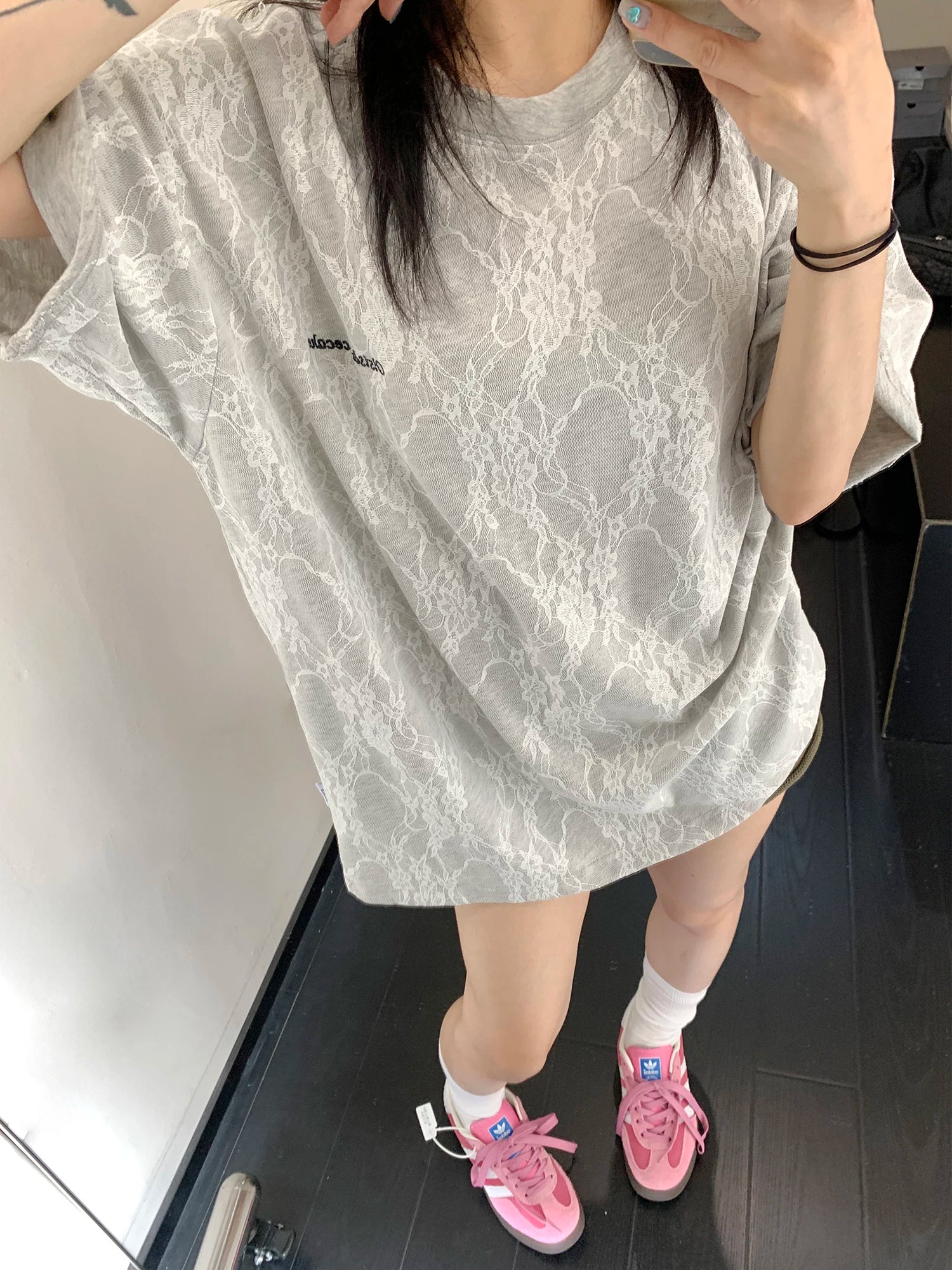 Frosted Vein Marble Oversize Tee