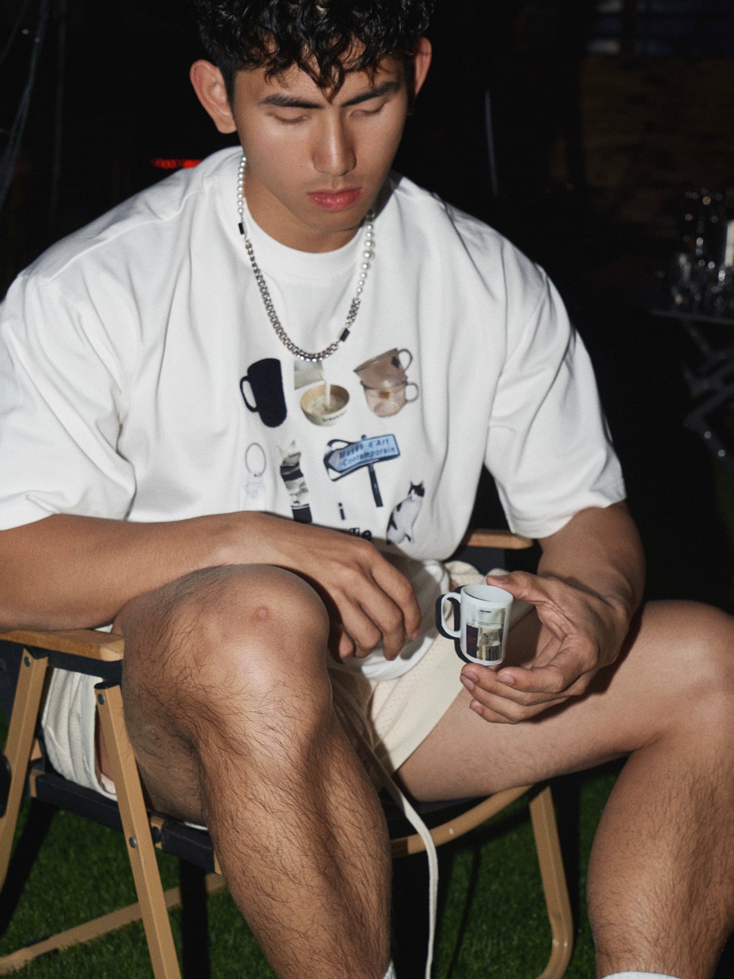 Café Print Graphic T-Shirt