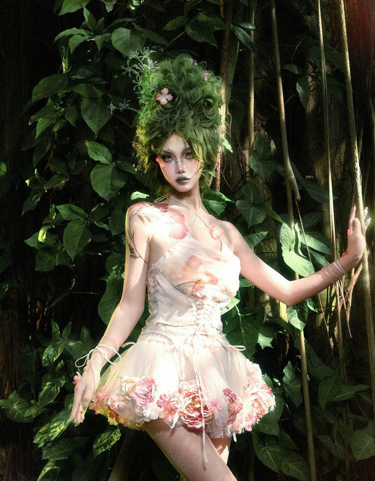 Artificial Flower Chiffon Camisole