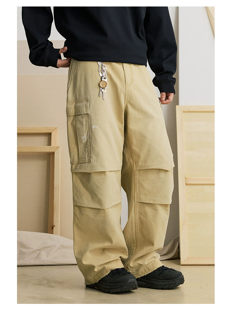 Wide-Leg Pants with Side Utility Pockets