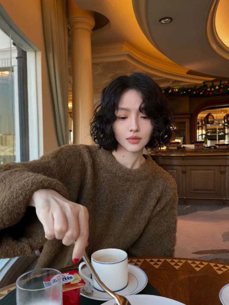 Snow Fluffy Oversized Knit Sweater