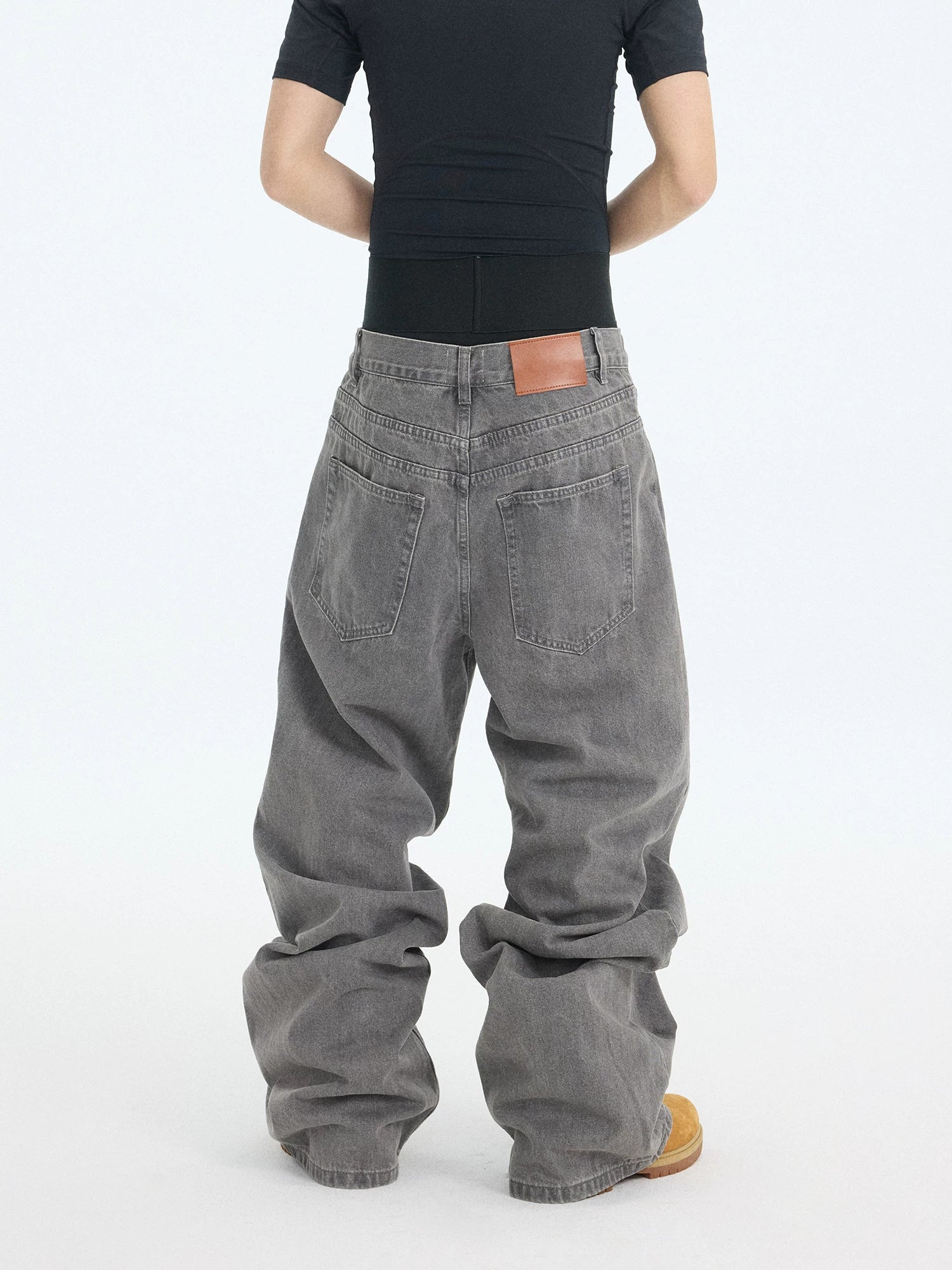 Slate Stack Buttonfront Balloon Jeans