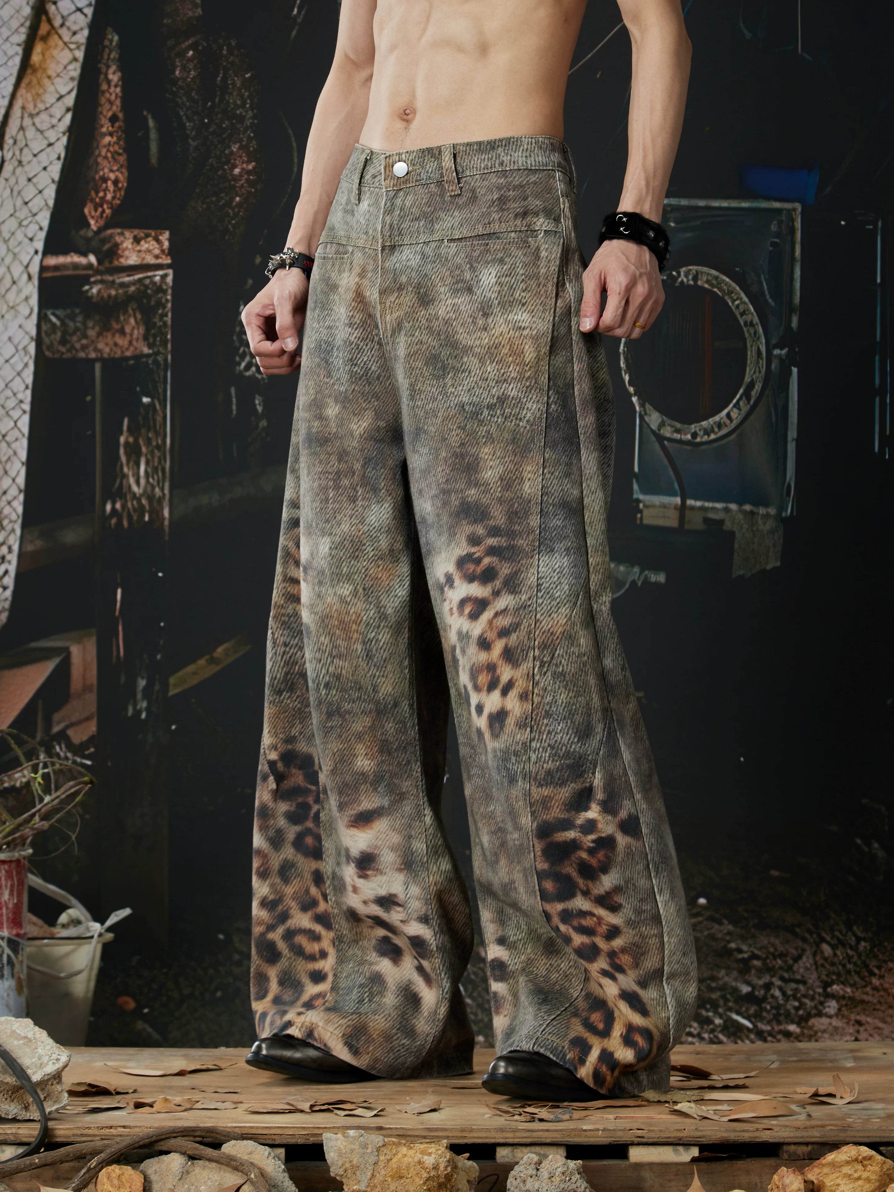 Savage Mirage Leopard Flare Jeans