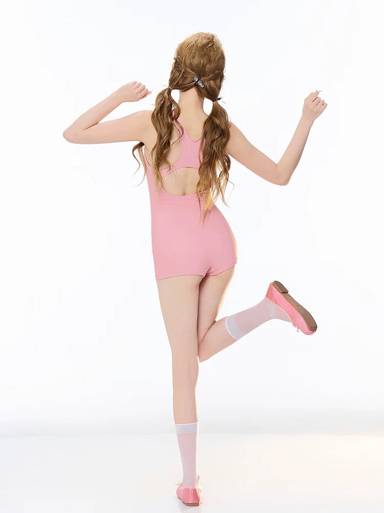Cotton Candy Court Sporty Swim Romper