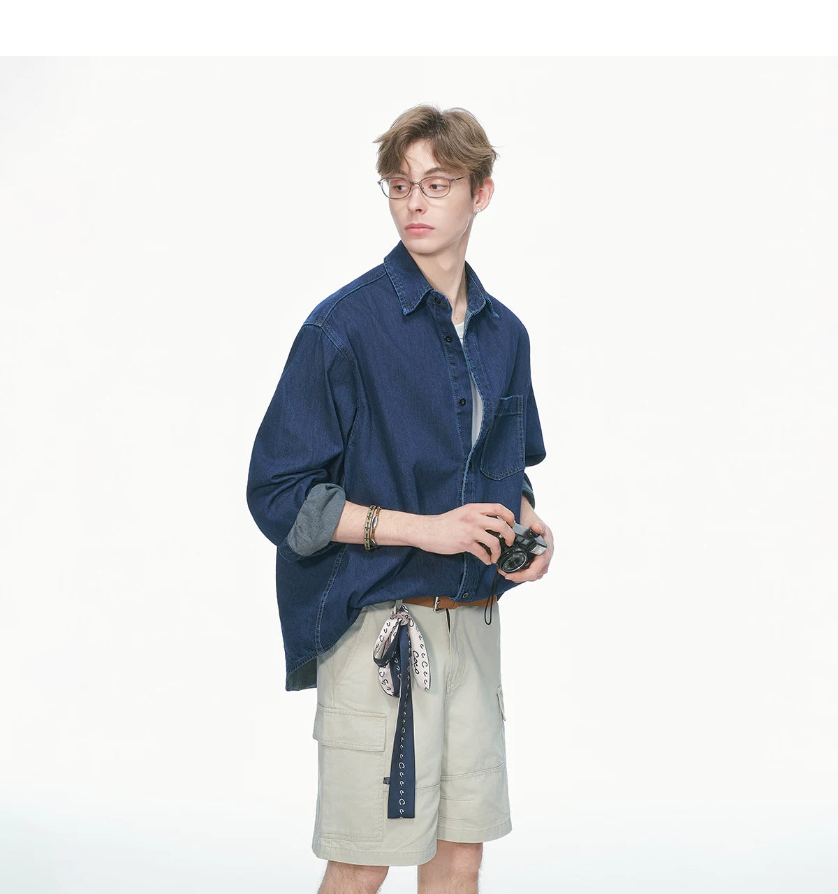 Indigo Studio Oversized Denim Shirt