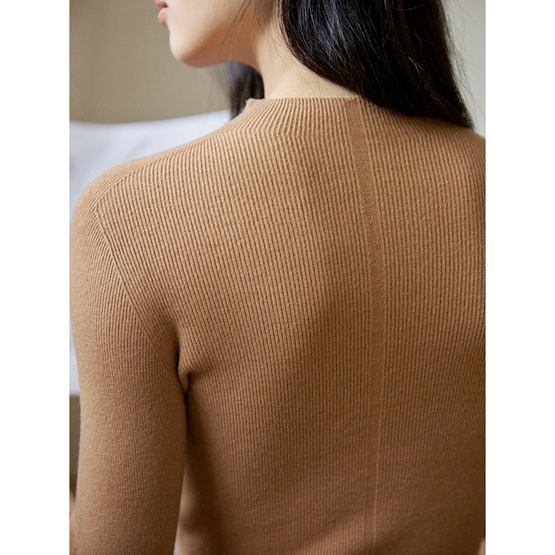 Mock Neck Knit Sweater