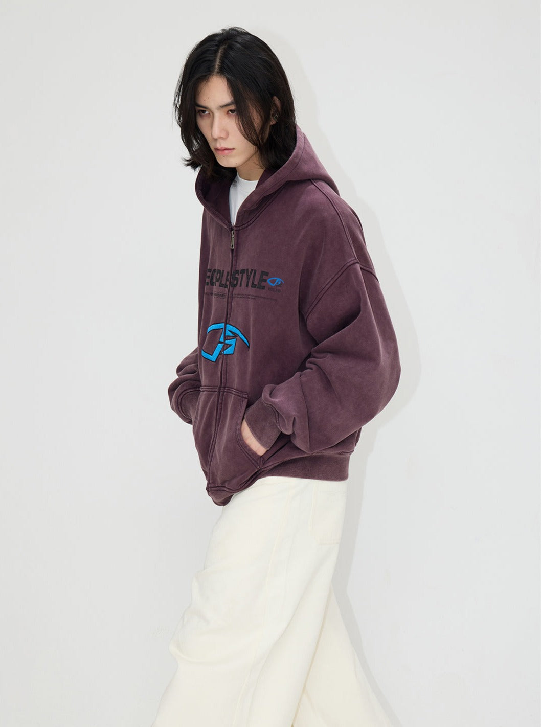 Men's American Vintage Distressed Hooded Jacket