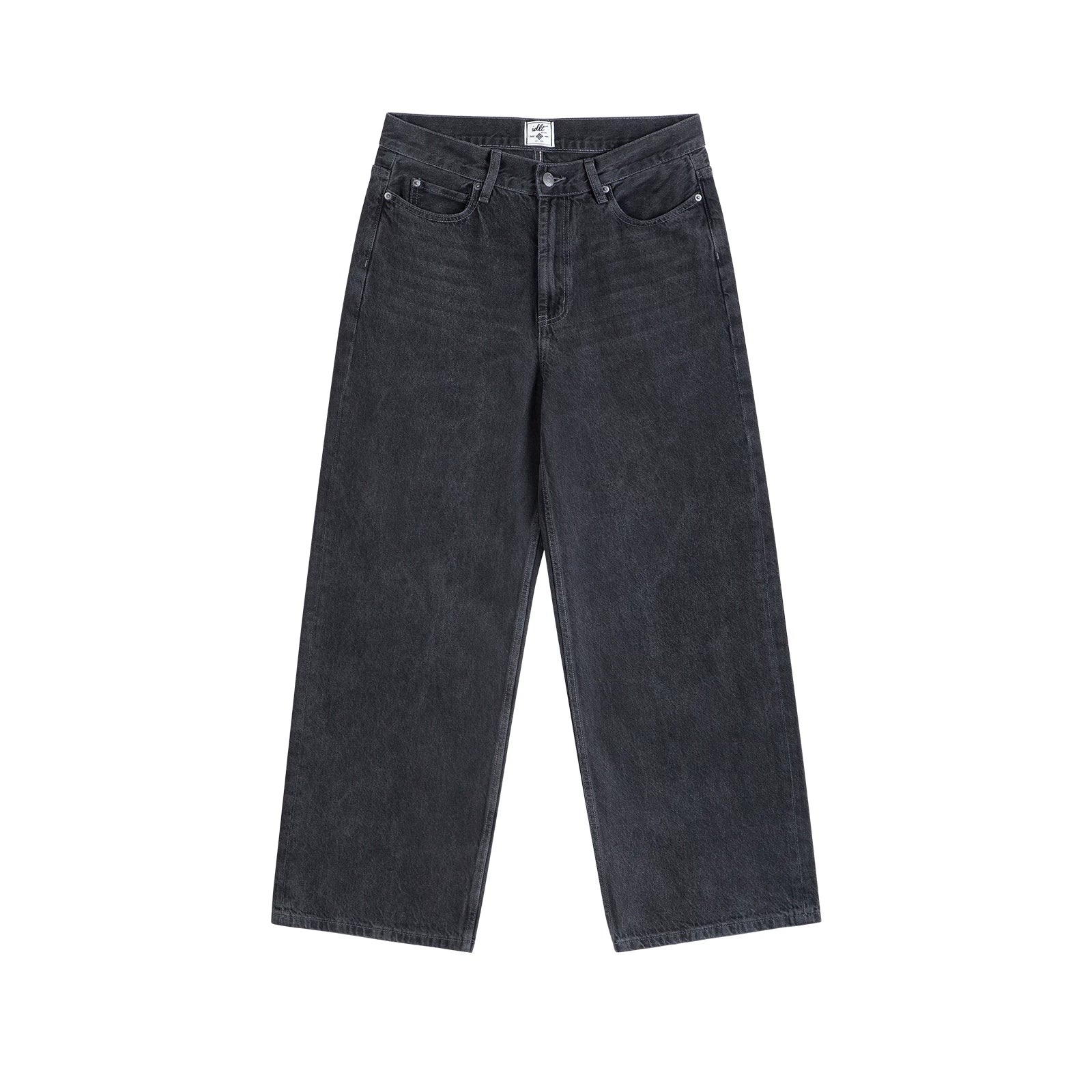 Coal Fade Wide-Leg Denim Pants