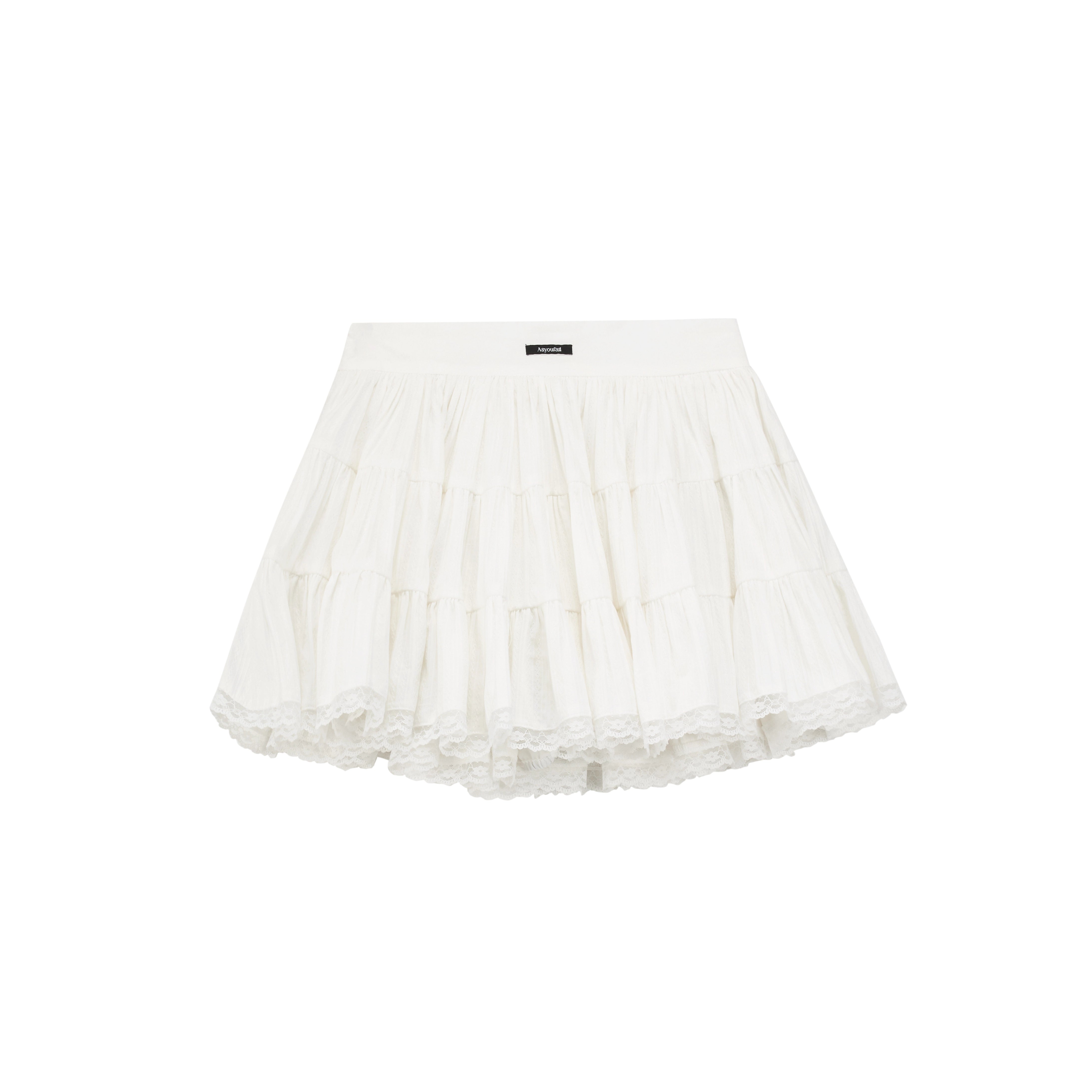 White Tiered Tennis Skirt