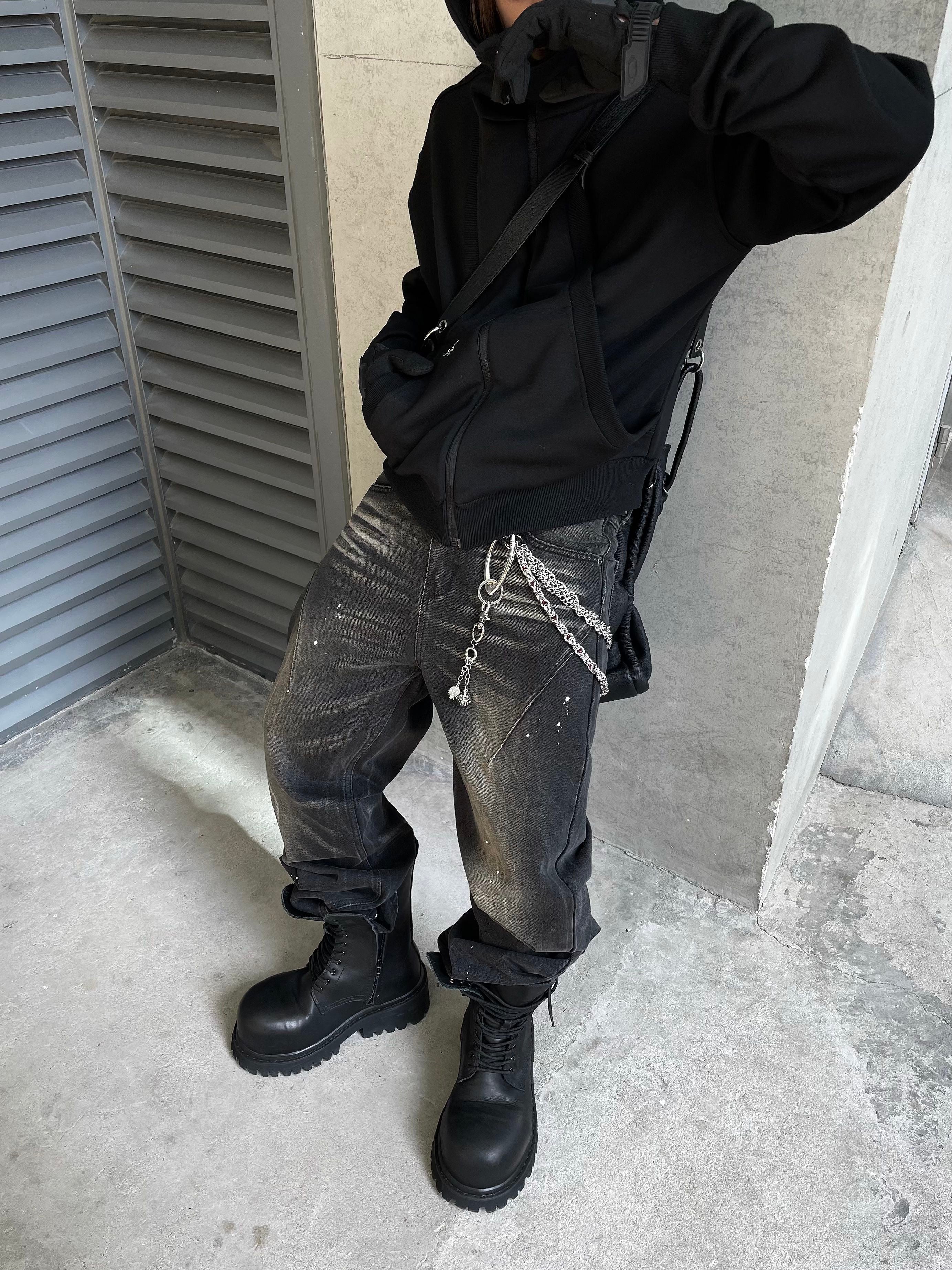 Shadow Fade Splatter Straight Jeans