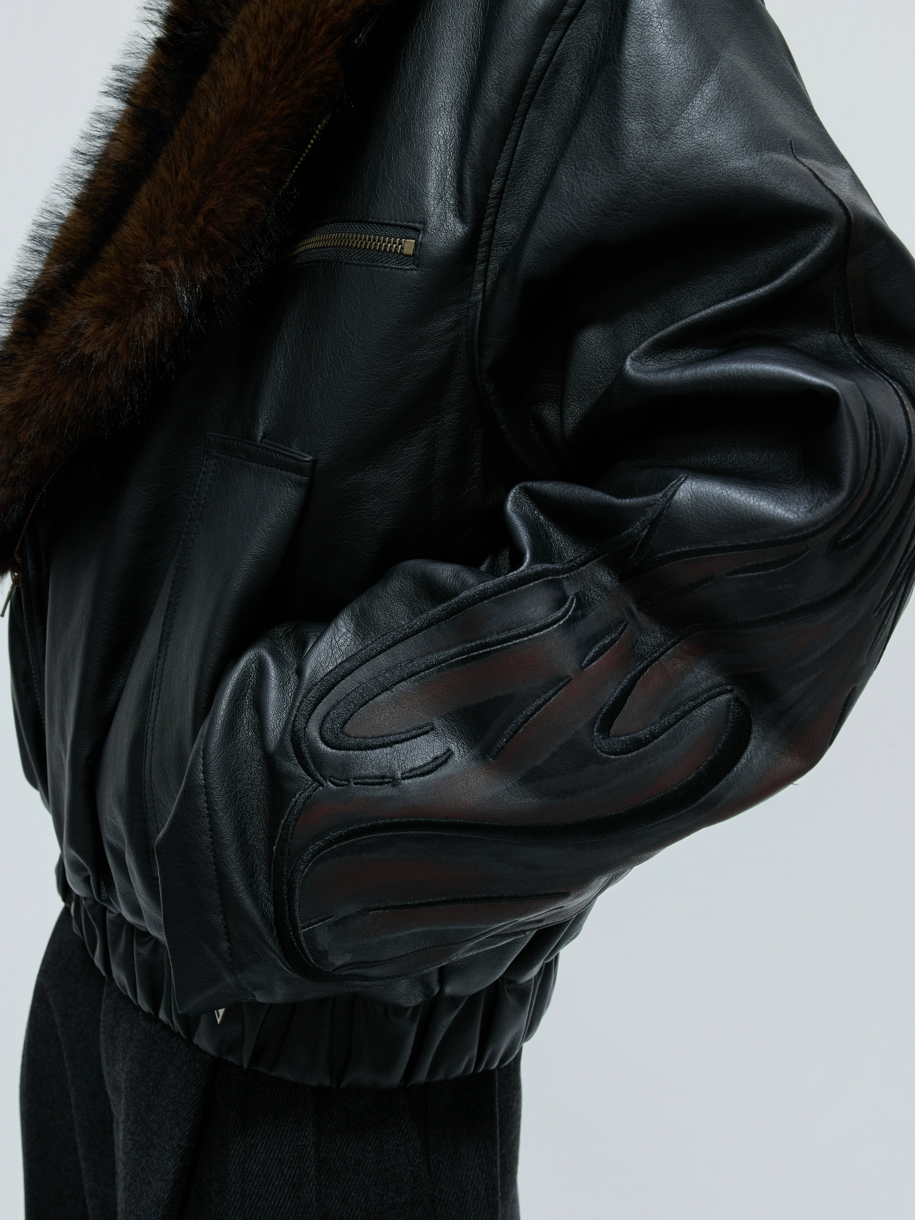 Orbit Luxe Fur Leather Jacket