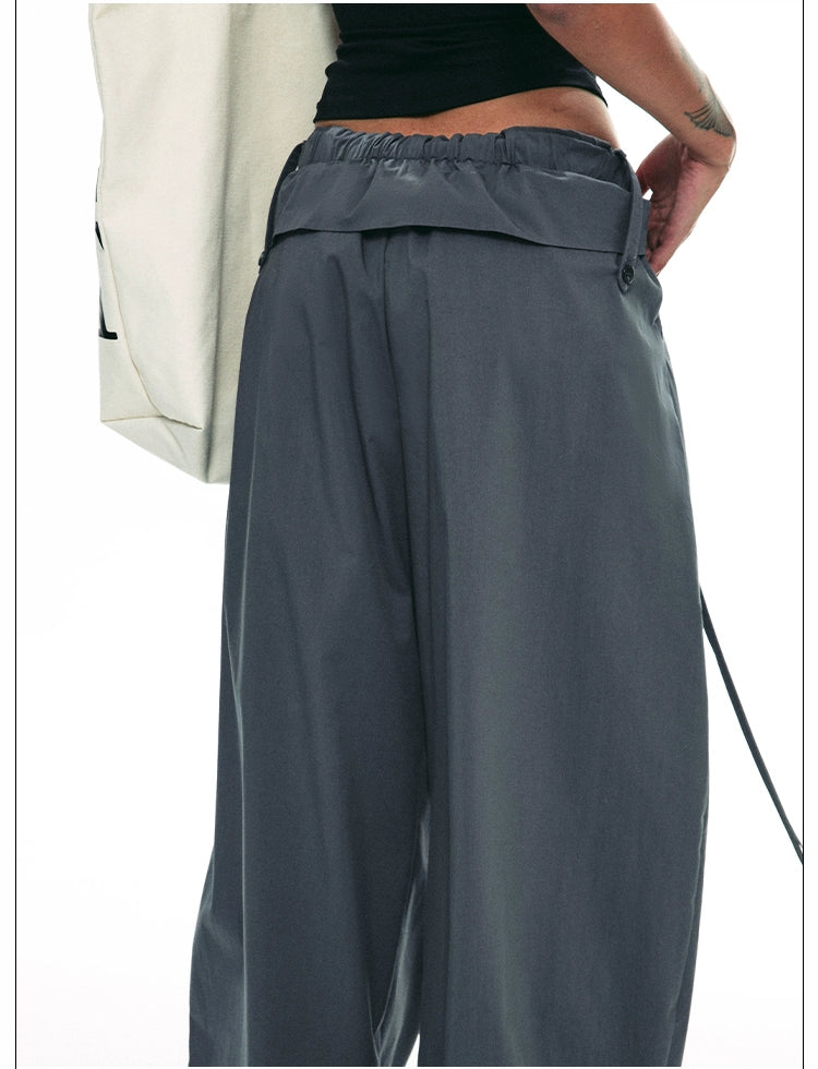Wide-Leg Paper Bag Trousers