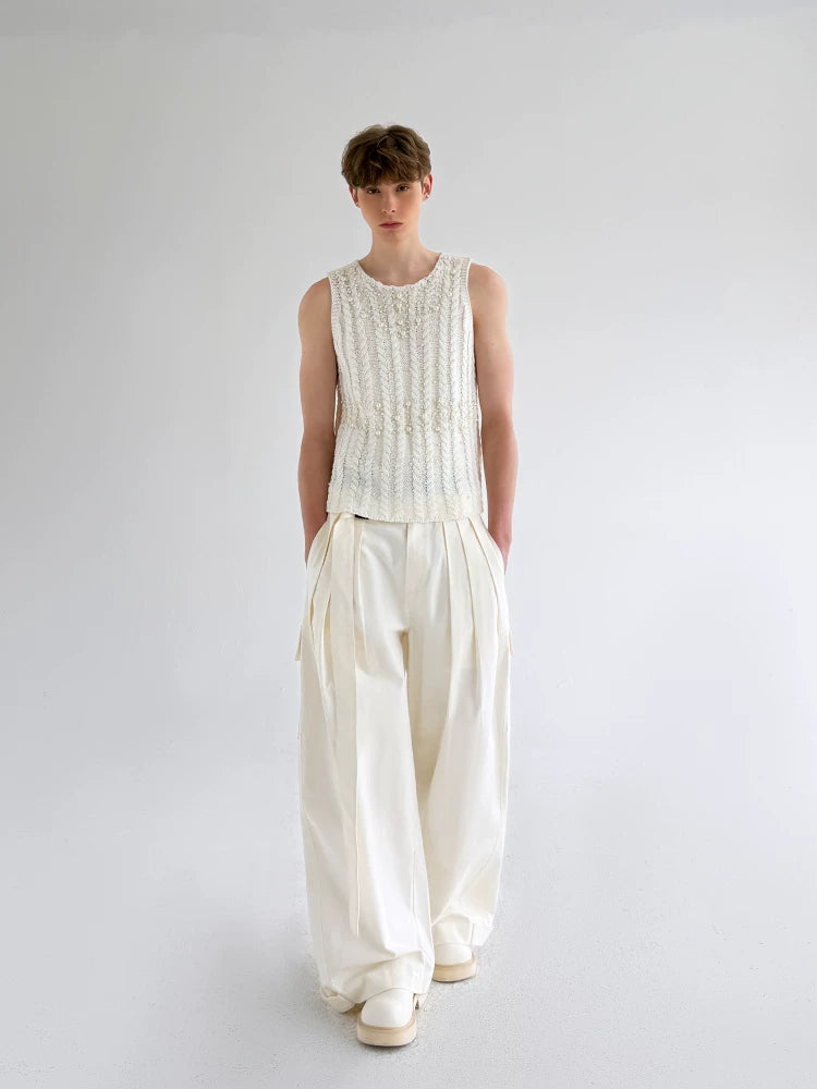 Ivory Pearl Tides Knit Tank