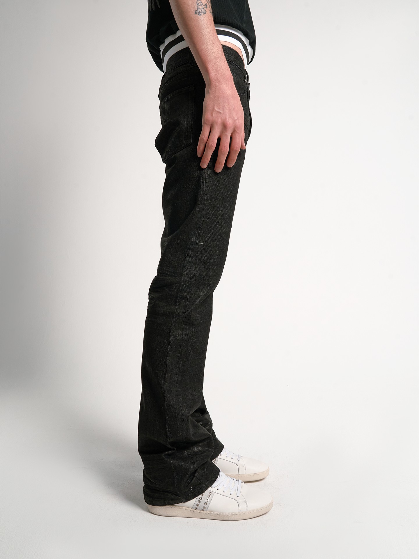 Midnight Resin Coated Straight Jeans