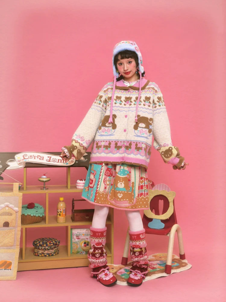 Sweet Bear Tea Party Cardigan