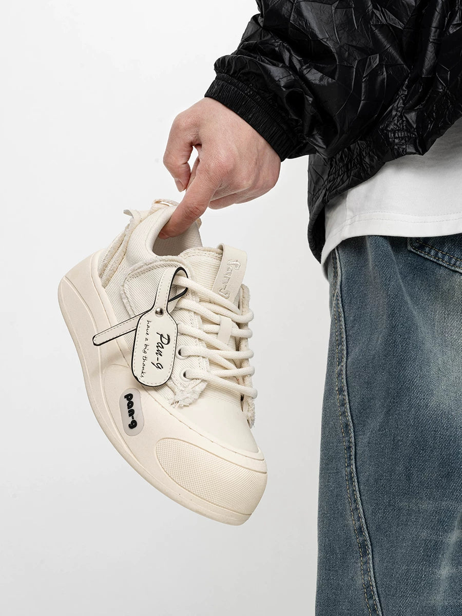 Monochrome Tag Canvas Sneakers