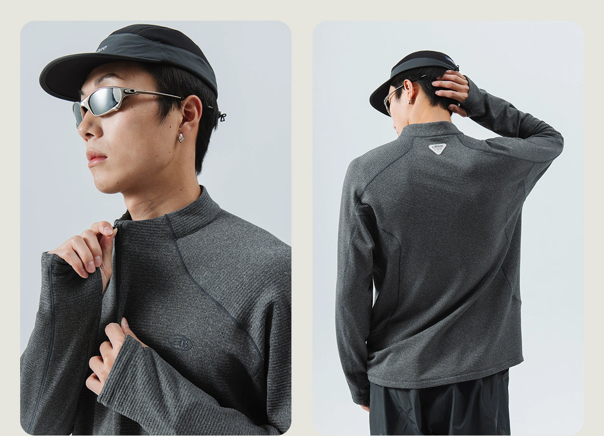 Wool Thermal Stand-Collar T-shirt