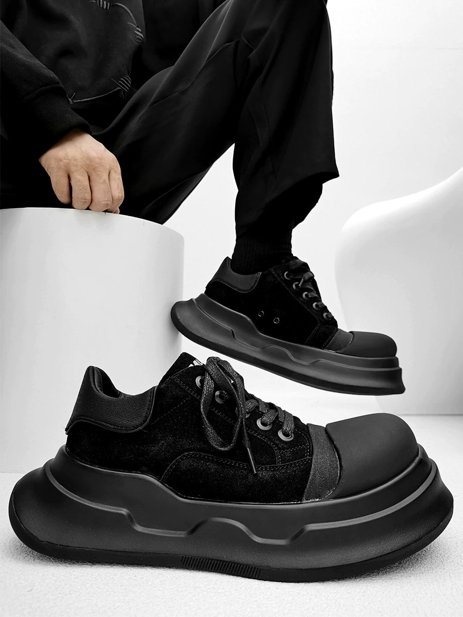 All-Black Chunky Platform Sneakers