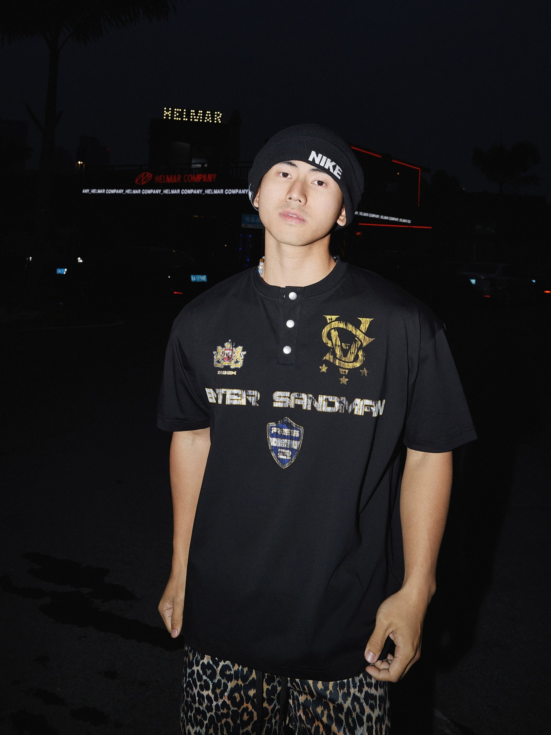 Black Graphic Rugby Street Shirt