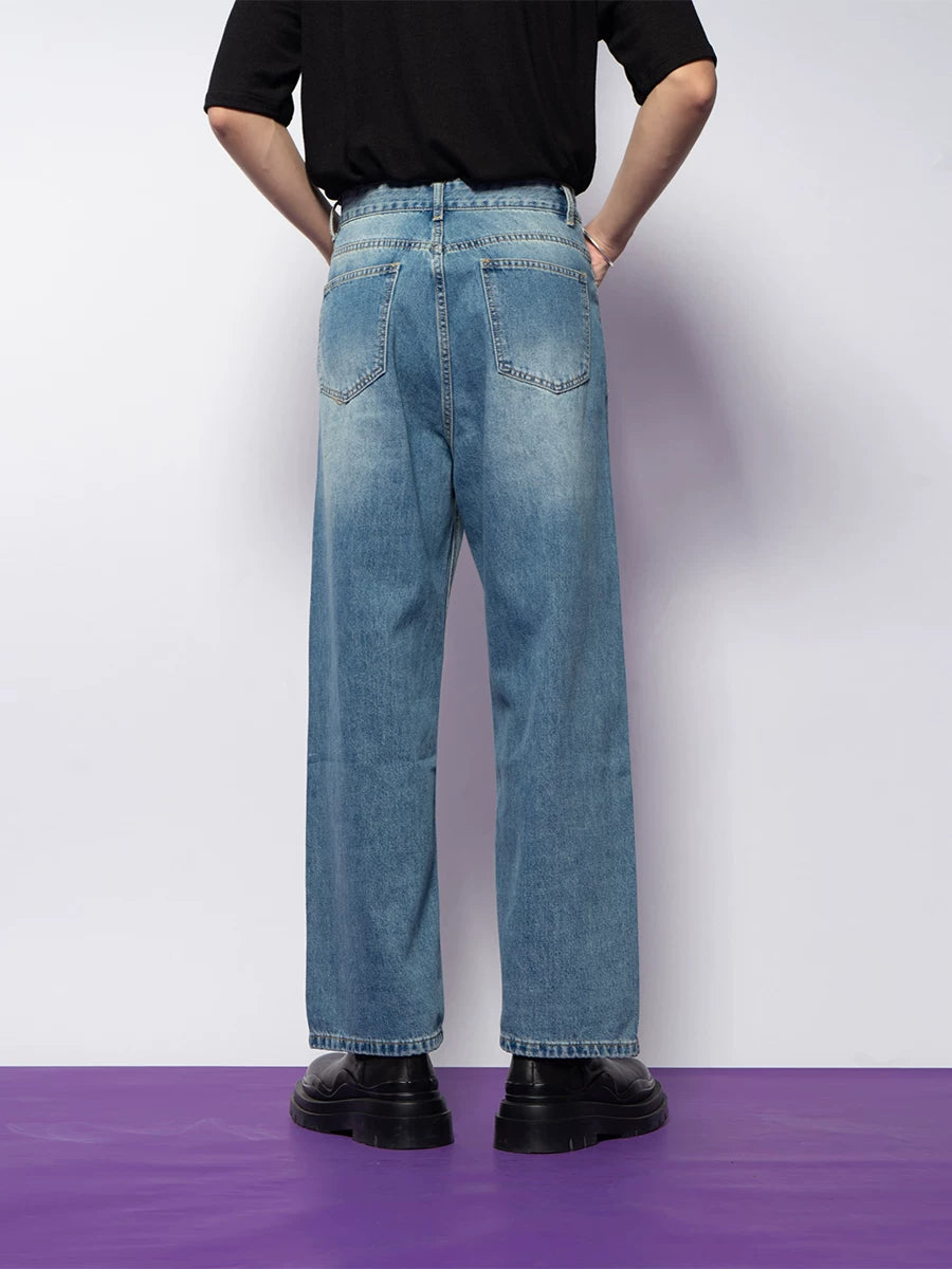 Mono Fade Straight-Leg Jeans