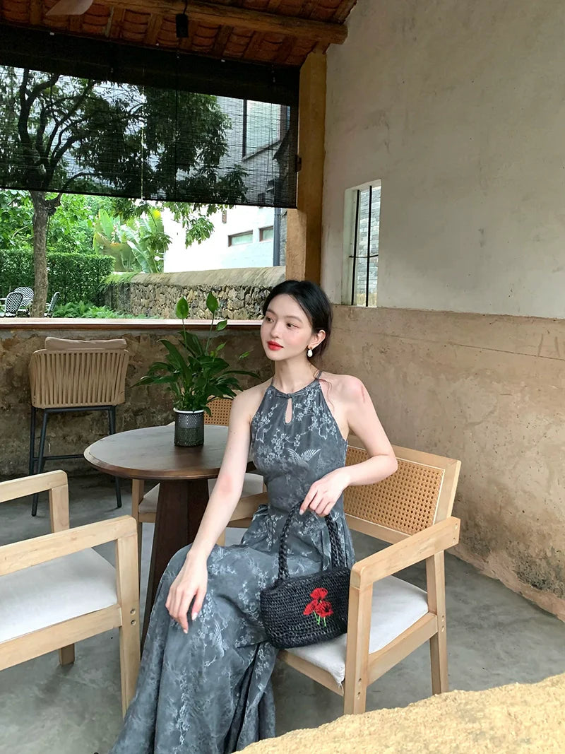 Halter Neck Maxi Dress