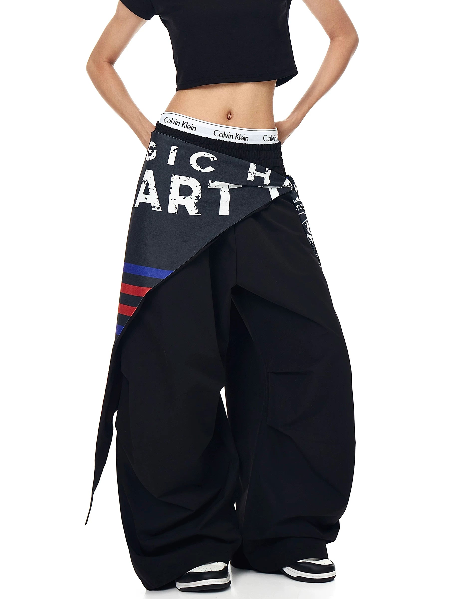 Varsity Drape Parachute Cargo Pants