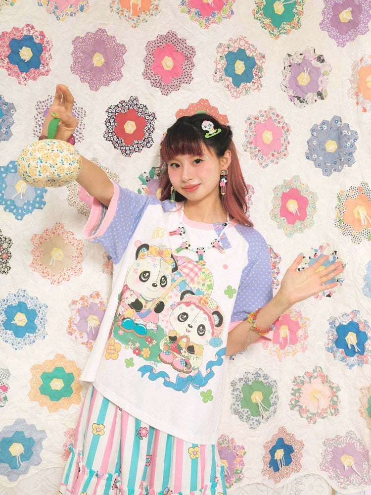 Sweet Panda Picnic Polka Dot Tee