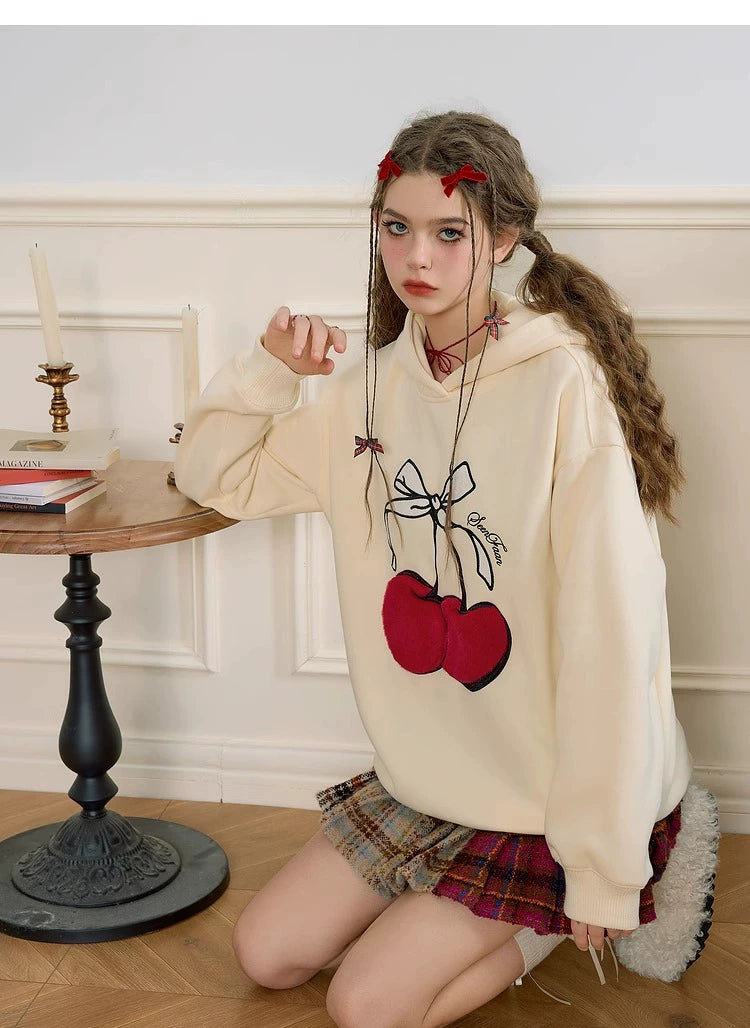 Cherry Bow Knit Sweater