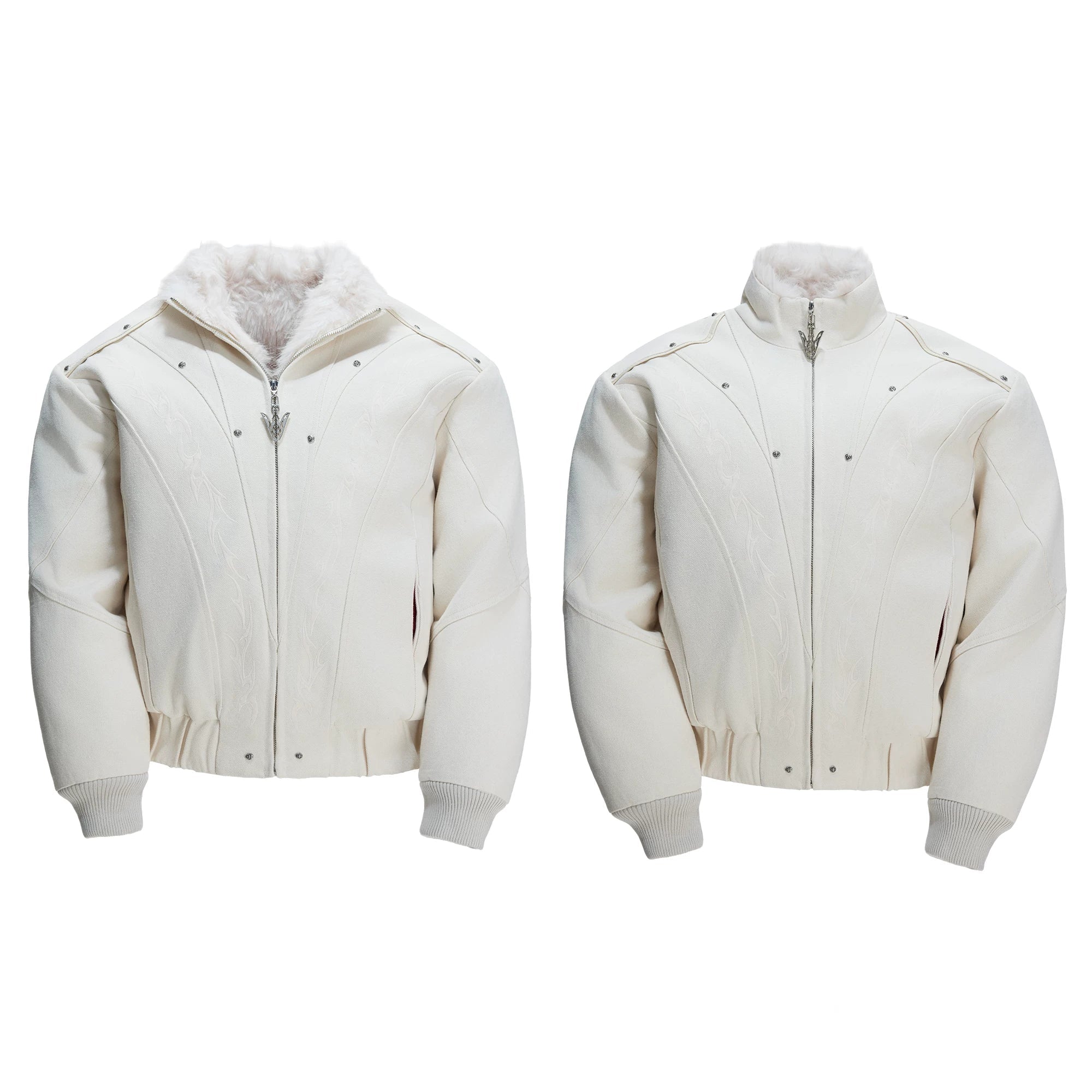 Frostline Crest Faux-Fur Bomber