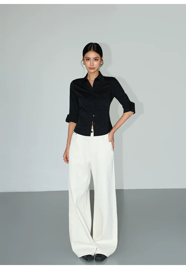 Contour Curve Tailored Button-Up Shirts