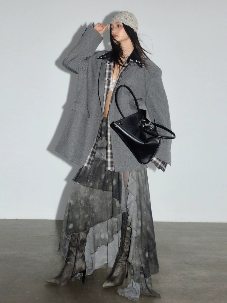 Moss Cascade Ruffle Skirt