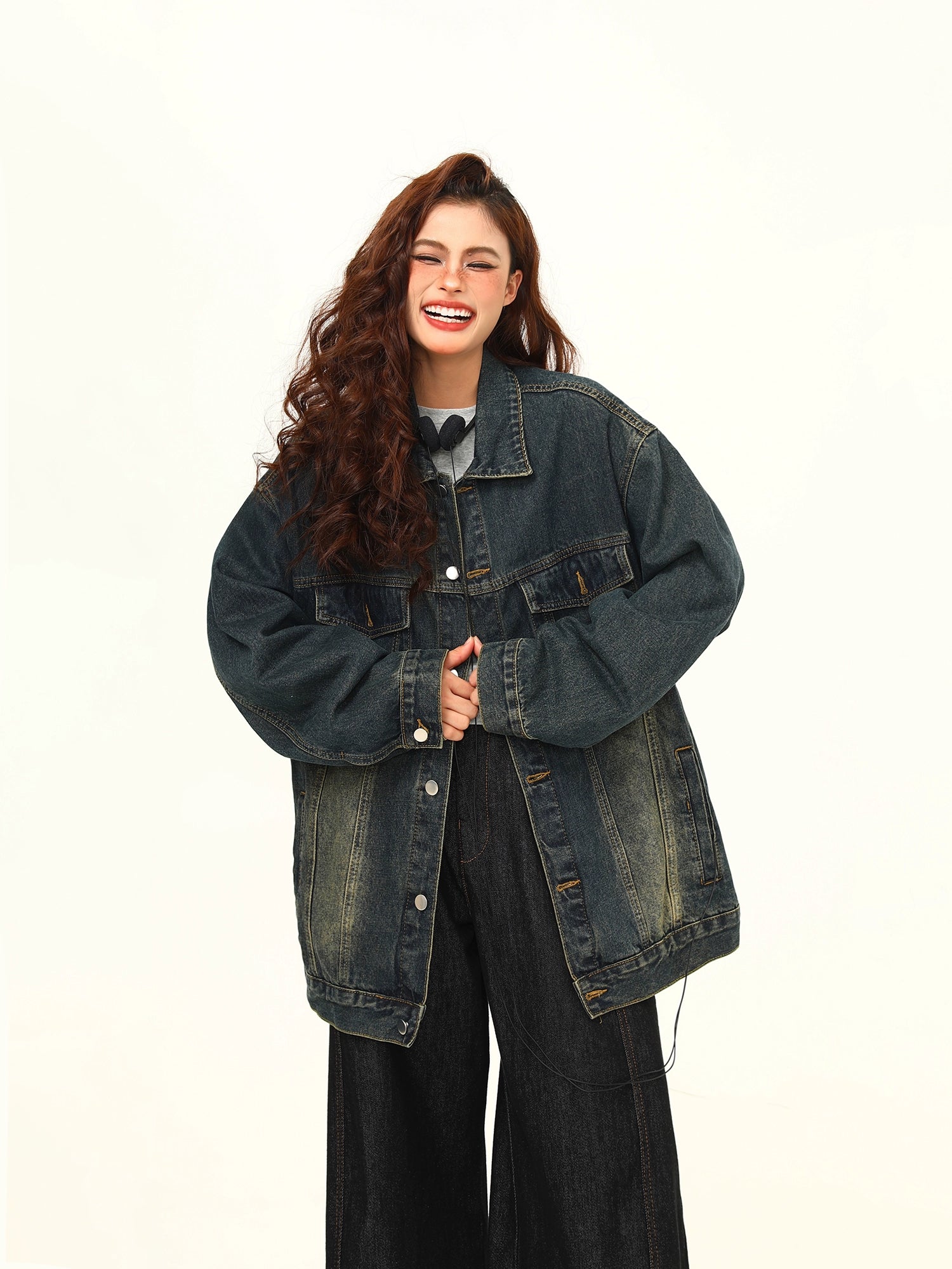 Urban Fade Oversized Denim Jacket